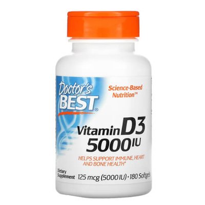 Doctor Best Vitamin D3 5000 IU 180 капсул DRB-0218 фото