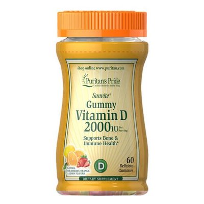 Puritan's Pride Vitamin D3 2000 IU 60 жувальних цукерок 59049 фото