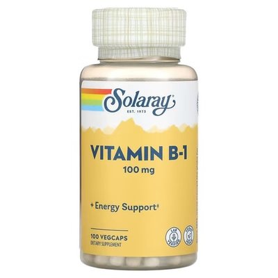 Solaray Vitamin B-1 100 mg 100 капсул SOR-04325 фото