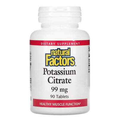 Natural Factors Potassium Citrate 99 mg 90 таб NFS-01660 фото