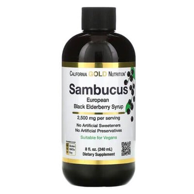 California Gold Nutrition Sambucus Syrup 240 ml 1158 фото