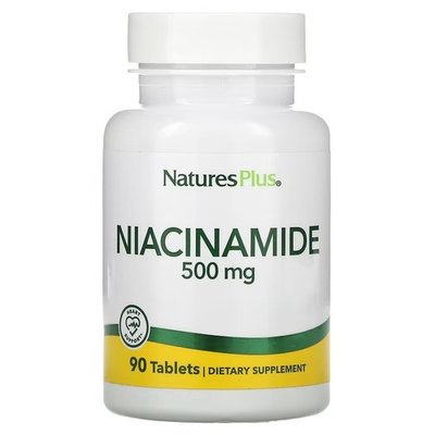 NaturesPlus Niacinamide 500 mg 90 таблеток NAP-01890 фото