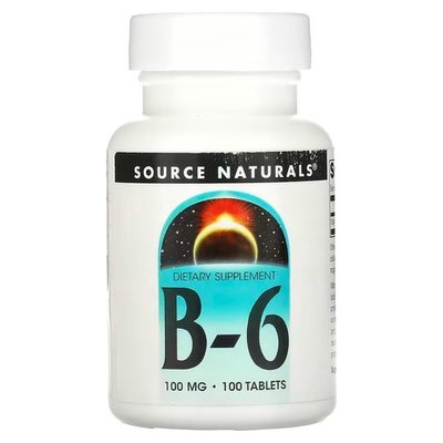 Source Naturals B-6 100 mg 100 таблеток SNS-00413 фото