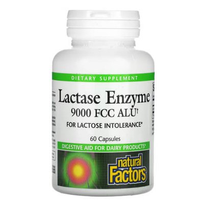 Natural Factors Lactase Enzyme 60 капсул NFS-01740 фото