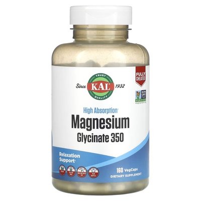 KAL Magnesium Glycinate 350mg 160 капсул CAL-39022 фото