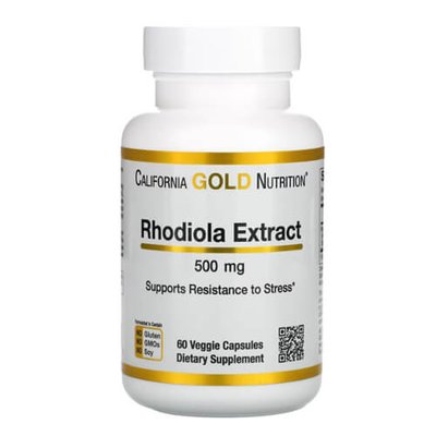 California Gold Nutrition Rhodiola 500 mg 60 капсул CGN-02029 фото