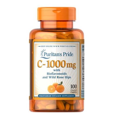 Puritan's Pride Vitamin C-1000 mg with Bioflavonoids & Rose Hips 100 табл 00690 фото