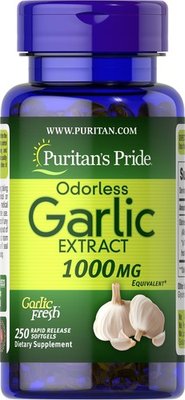 Puritan's Pride Odorless Garlic 1000 mg 250 капсул 5533 фото