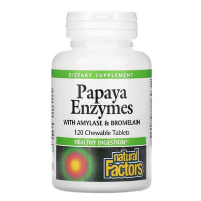 Natural Factors Papaya 120 жувальних таблеток 1861 фото