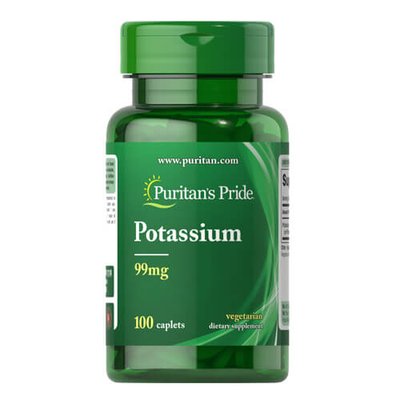 Puritan's Pride Potassium 99 mg 100 табл 01110 фото