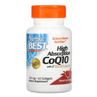 Doctor's Best High Absorption CoQ10 100 mg з біоперином 60 капсул DRB-0069 фото