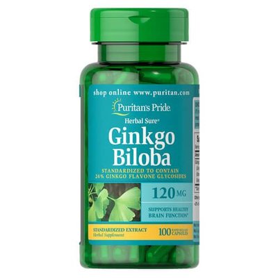 Puritan's Pride Ginkgo Biloba 120 mg 100 капс. 04544 фото