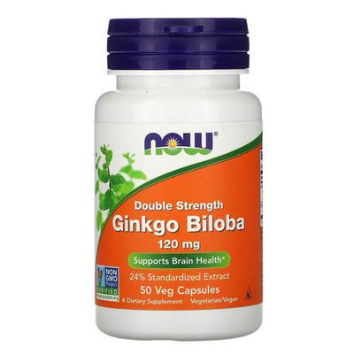 NOW Ginkgo Biloba 120 mg 50 капс NOW-4682 фото