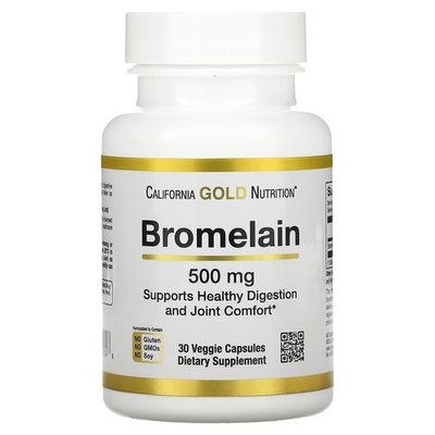 California Gold Nutrition Bromelain 500 mg 30 капсул CGN-02104 фото