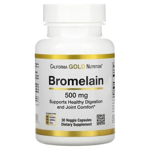 California Gold Nutrition Bromelain 500 mg 30 капсул CGN-02104 фото