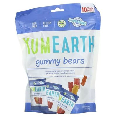 YumEarth Gummy Bears 10 Snack Packs 19.8 g YUE-01502 фото