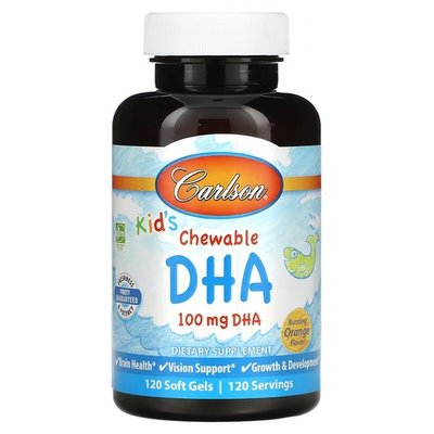 Carlson Kid's Chewable DHA 100 mg 120 капсул CAR-01571 фото