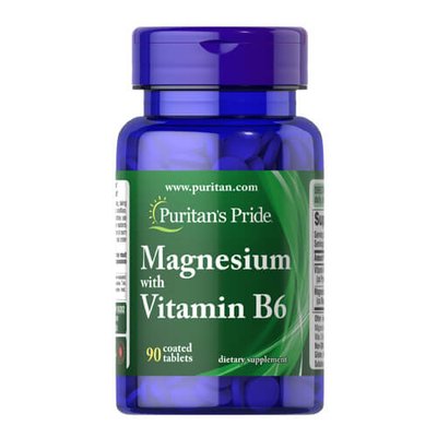 Puritan's Pride Magnesium with Vitamin B6 90 таб 26202 фото