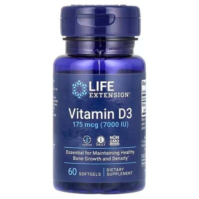 Life Extension Vitamin D3 7,000 IU 60 капсул LEX-17186 фото