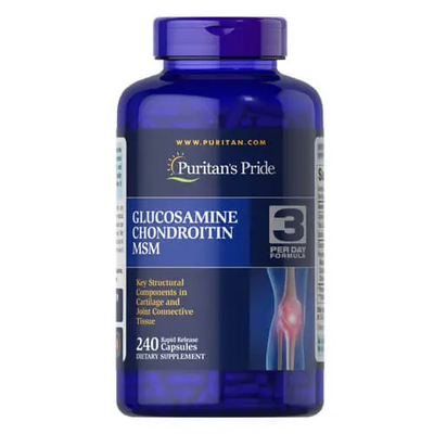 Puritan’s Pride Double Strength Glucosamine Chondroitin MSM 240 капсул 2060 фото