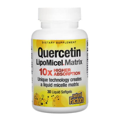 Natural Factors Quercetin LipoMicel Matrix 30 капсул 01690 фото