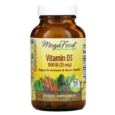 MegaFood Vitamin D3 1,000 IU 90 таб 1692 фото