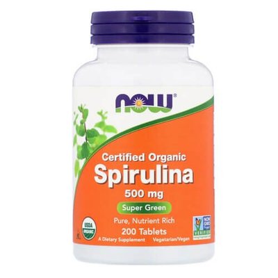 NOW Spirulina 500 mg 200 табл 0983 фото