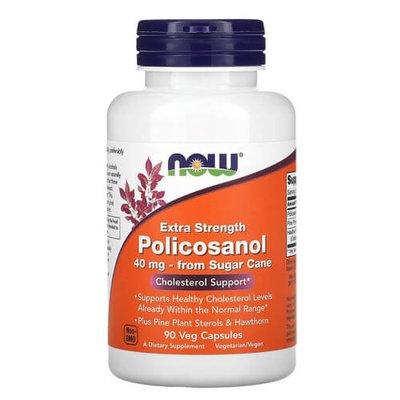 NOW Policosanol 40 mg 90 капс NOW-01825 фото