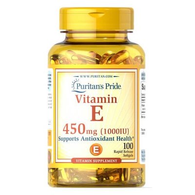 Puritan's Pride Vitamin E 450 mg 100 рідких капсул 01781 фото