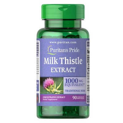 Puritan's Pride Milk Thistle 4:1 Extract 1000 mg (Silymarin) 90 капс 001944 фото