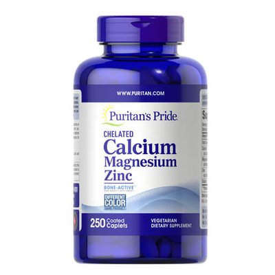 Puritan's Pride Chelated Calcium Magnesium Zinc 250 таб. 04293 фото