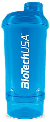 BioTech USA Wave Compact shaker 500 ml + 150 ml, Блакитний, Блакитний 559-1 фото