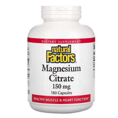Natural Factors Magnesium Citrate 180 капс NFS-01653 фото