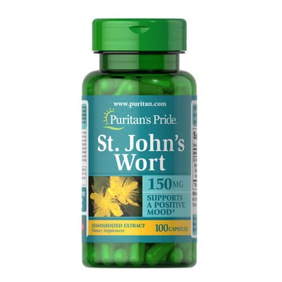 Puritan's Pride St. John's Wort Standardized Extract 150 mg 100 капсул 6551 фото