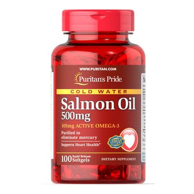 Puritan's Pride Omega-3 Salmon Oil 500 mg 100 капс 12101 фото