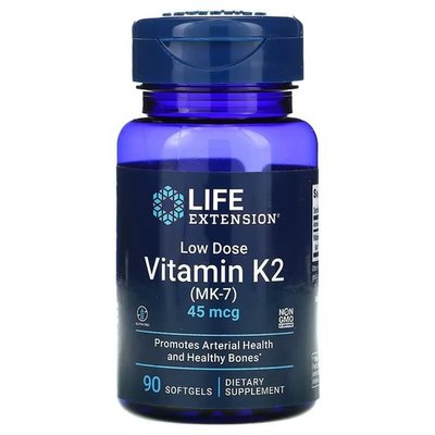 Life Extension Low Dose Vitamin K2 (MK-7) 45 mcg 90 капсул LEX-019369 фото