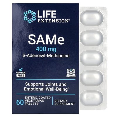 Life Extension SAMe 400 mg 60 таблеток LEX-21746 фото