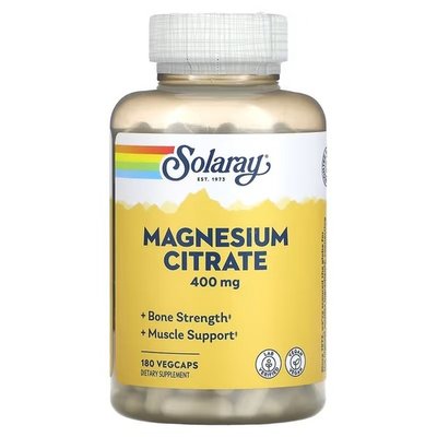 Solaray Magnesium Citrate 400 mg 180 капсул SOR-37402 фото