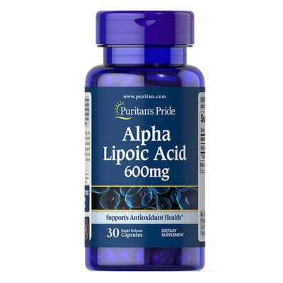 Puritan's Pride Alpha Lipoic Acid 600 mg 30 капсул 21482 фото