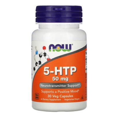NOW 5-HTP 50 mg 30 капс 1595 фото