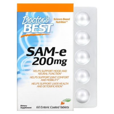 Doctor's Best SAMe 200 mg 60 таблеток DRB-00206 фото