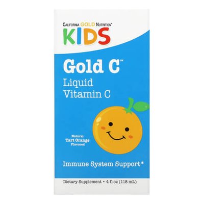 California Gold Nutrition Children's Liquid Gold Vitamin C 118 ml , Апельсин 1132 фото