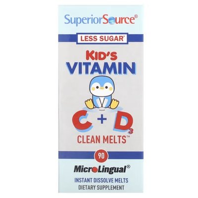 Superior Source Kid's Vitamin C + D 90 швидкорозчинних таблеток SPS-90145 фото