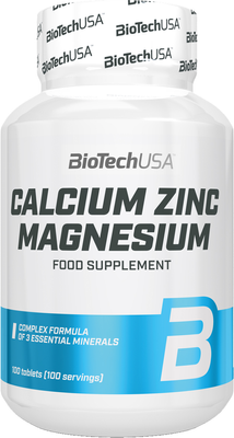 BioTech USA Calcium Zinc Magnesium 100 таб 474 фото