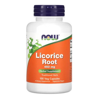 NOW Foods Licorice Root 450 mg 100 капсул 1830 фото