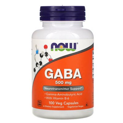 NOW GABA 500 mg 100 капс NOW-00087 фото