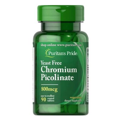 Puritan's Pride Chromium Picolinate Yeast Free 800 mcg 90 таб. 02600 фото