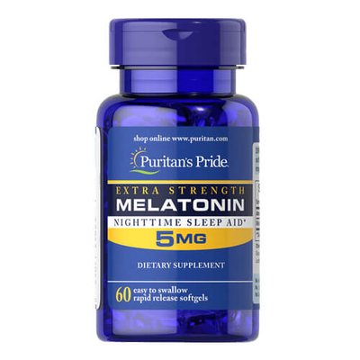 Puritan's Pride Extra Strength Melatonin 5 mg 60 капс 029623 фото