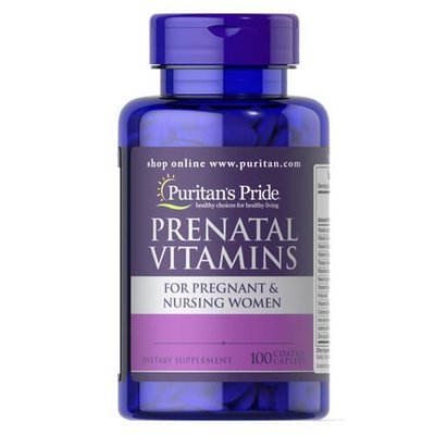 Puritan's Pride Prenatal Vitamins 100 таб. 03700 фото
