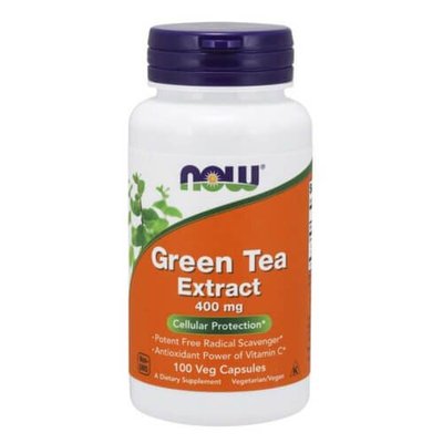 NOW Green Tea 400 mg 100 капс 1260 фото